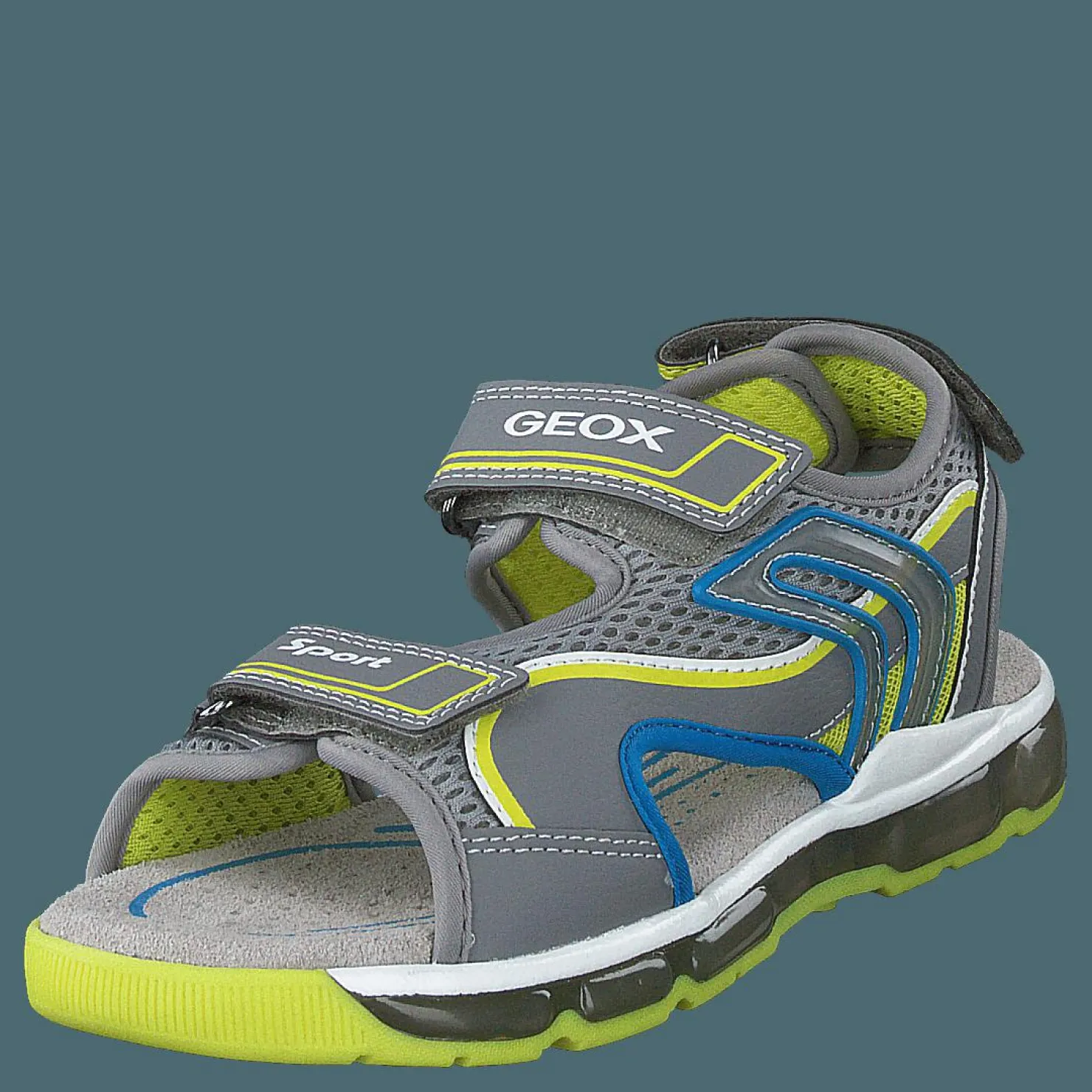 Geox J Sandal Android Boy Grey/lime Grå Hot