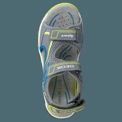 Geox J Sandal Android Boy Grey/lime Grå Hot