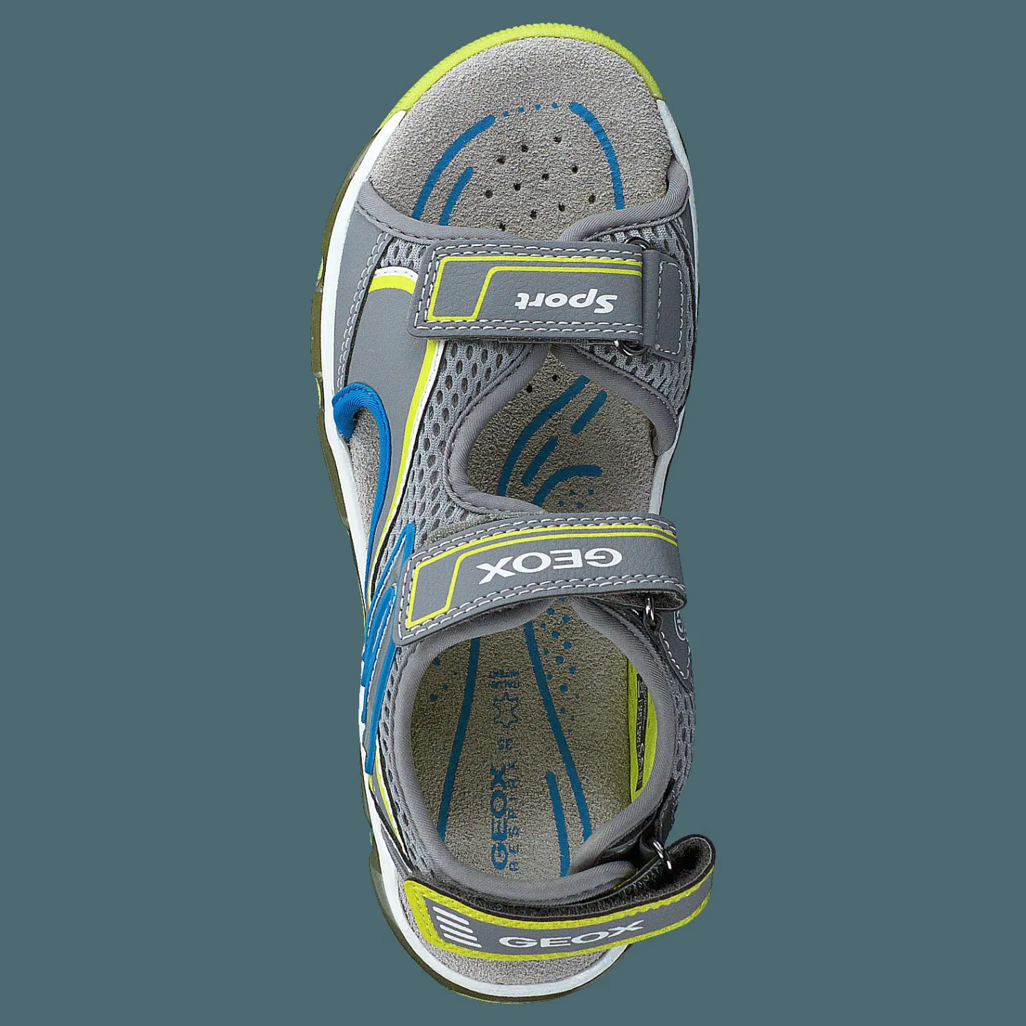 Geox J Sandal Android Boy Grey/lime Grå Hot