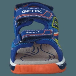 Geox J Sandal Android Boy Royal/orange Grå och Blå Discount