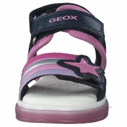 Geox J Sandal Blikk Girl Navy Lila och Blå Outlet