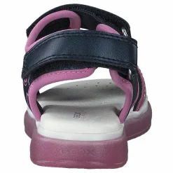 Geox J Sandal Blikk Girl Navy Lila och Blå Outlet