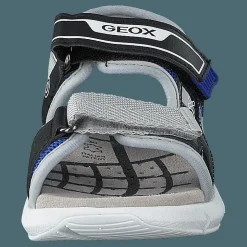 Geox J Sandal Flexyper Bo Black/royal Grå Outlet