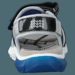 Geox J Sandal Flexyper Bo Black/royal Grå Outlet