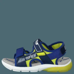 Geox J Sandal Flexyper Bo Navy/lime Blå