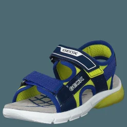 Geox J Sandal Flexyper Bo Navy/lime Blå