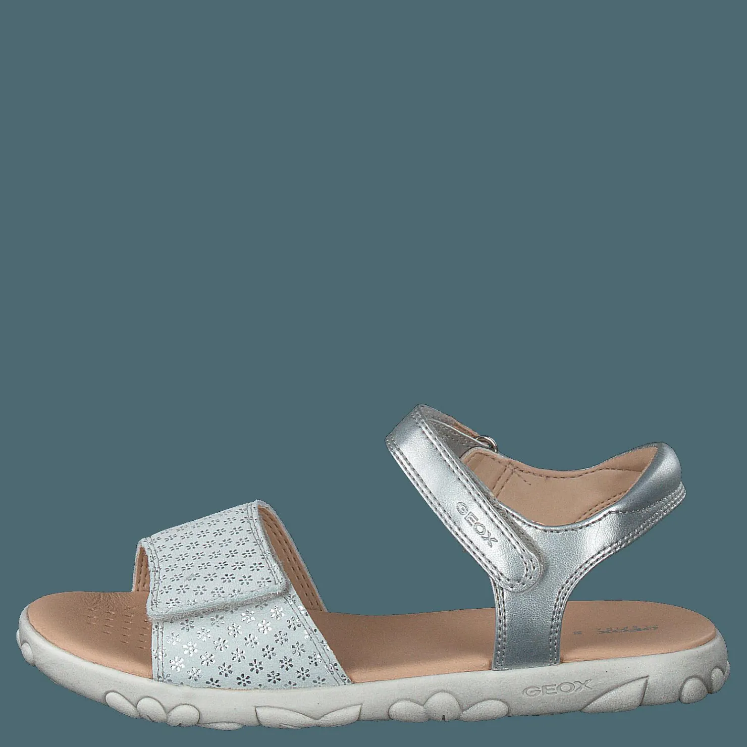 Geox J Sandal Haiti Girl Silver Silver och Grå Best
