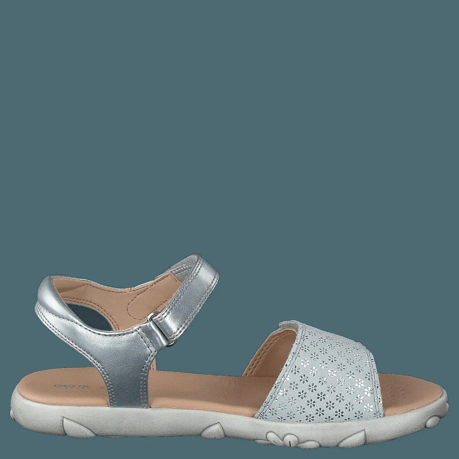 Geox J Sandal Haiti Girl Silver Silver och Grå Best