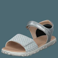 Geox J Sandal Haiti Girl Silver Silver och Grå Best