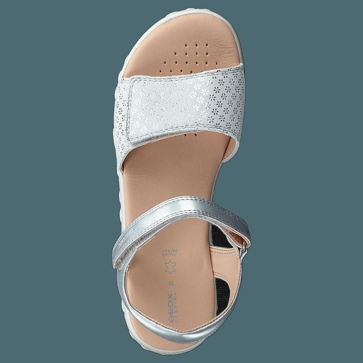 Geox J Sandal Haiti Girl Silver Silver och Grå Best