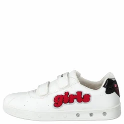 Geox J Skylin Girl Pink/white Vit Outlet