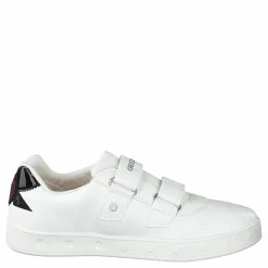 Geox J Skylin Girl Pink/white Vit Outlet