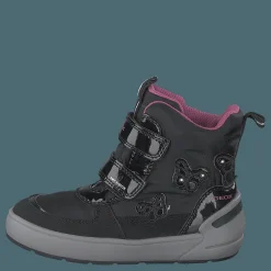Geox J Sleigh Girl B Abx Black/fuchsia Svart