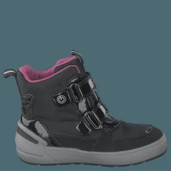 Geox J Sleigh Girl B Abx Black/fuchsia Svart