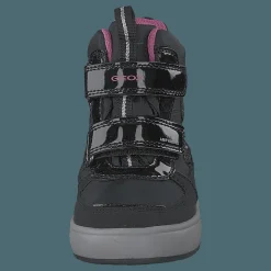 Geox J Sleigh Girl B Abx Black/fuchsia Svart