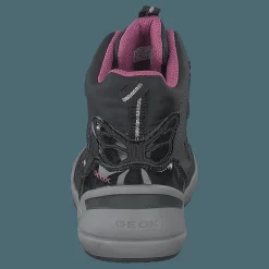 Geox J Sleigh Girl B Abx Black/fuchsia Svart
