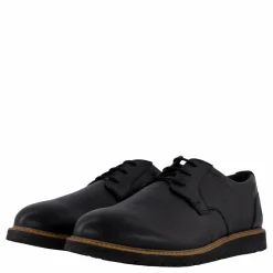 Hush Puppies Jenson Oxford Bold Black Leather Svart Discount