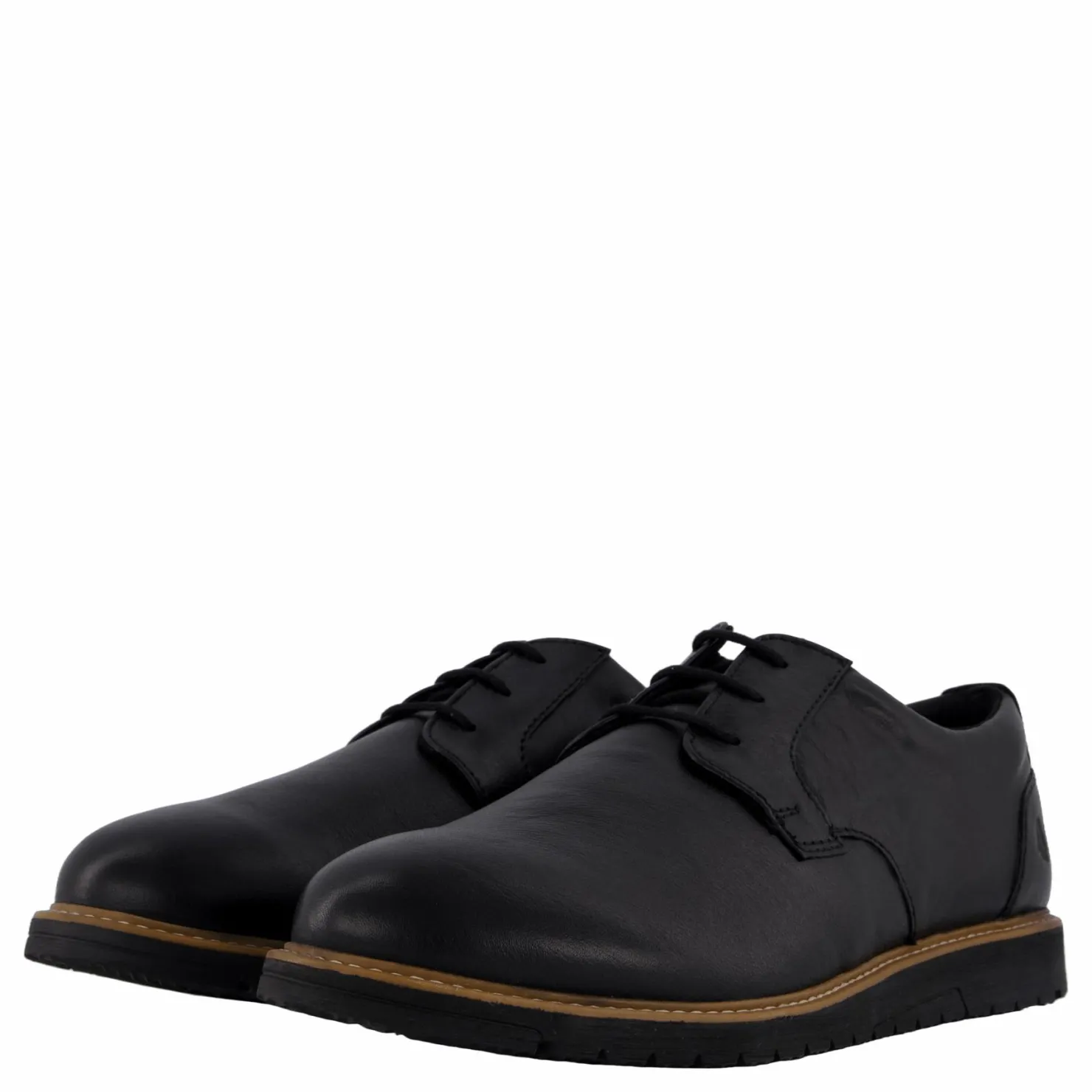 Hush Puppies Jenson Oxford Bold Black Leather Svart Discount