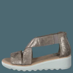 Clarks Jillian Rise Pewter Metallic Beige och Brun Sale