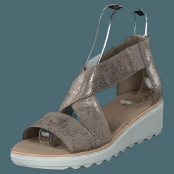 Clarks Jillian Rise Pewter Metallic Beige och Brun Sale