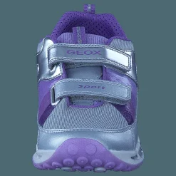 Geox Jr Shuttle Silver/lilac Silver och Blå Hot
