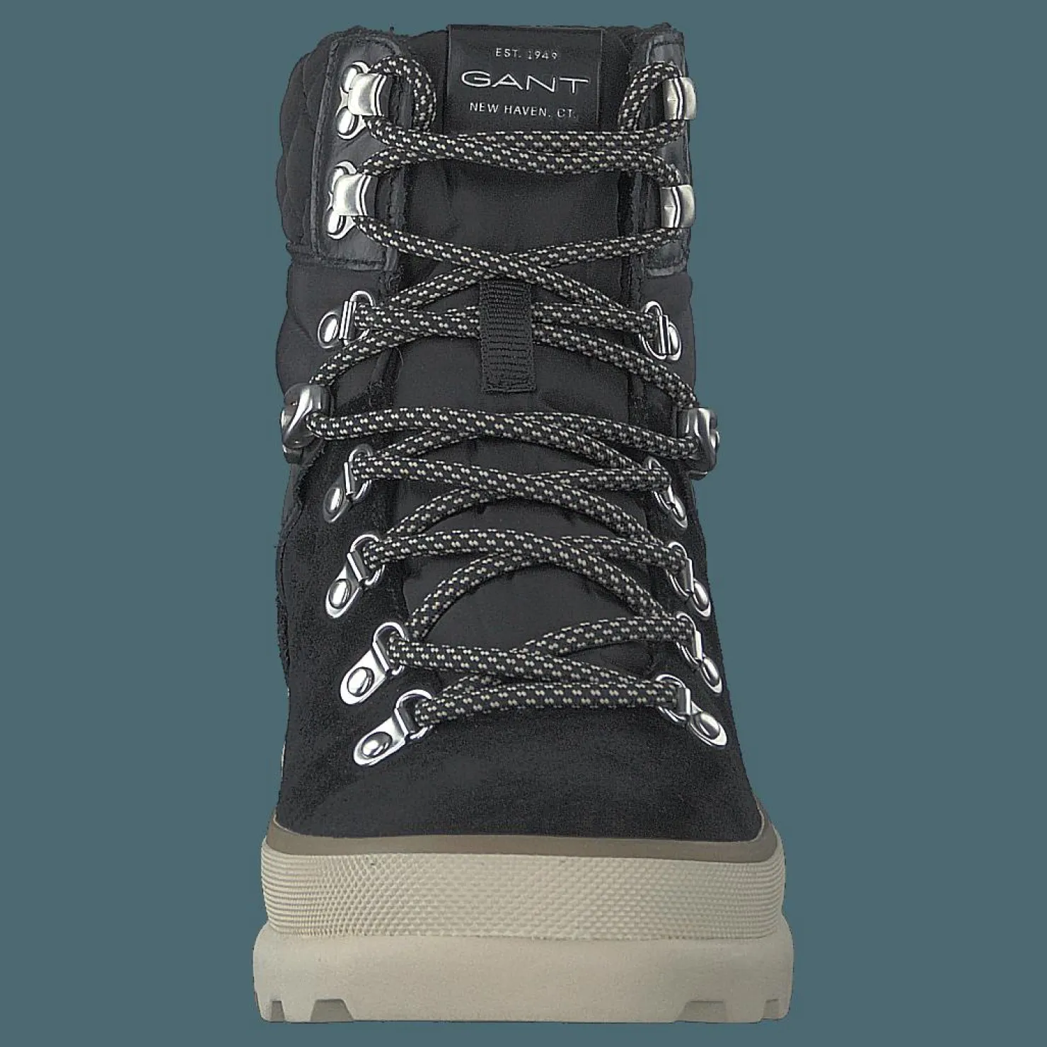 Gant Kaari Mid Lace Boot Black Svart Discount