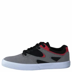 DC Shoes Kalis Vulc Grey/grey/red Grå Discount