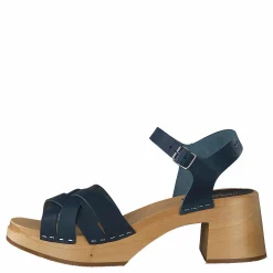 Swedish Hasbeens Katja High Dark Blue Brun och Blå