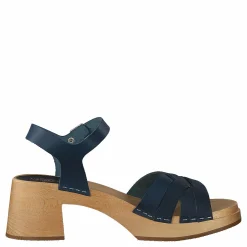 Swedish Hasbeens Katja High Dark Blue Brun och Blå
