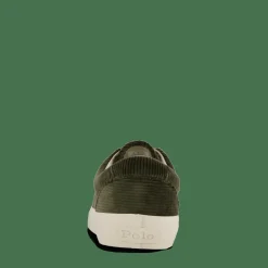 Polo Ralph Lauren Keaton Corduroy Sneaker Estate Olive Svart Hot