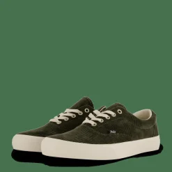 Polo Ralph Lauren Keaton Corduroy Sneaker Estate Olive Svart Hot
