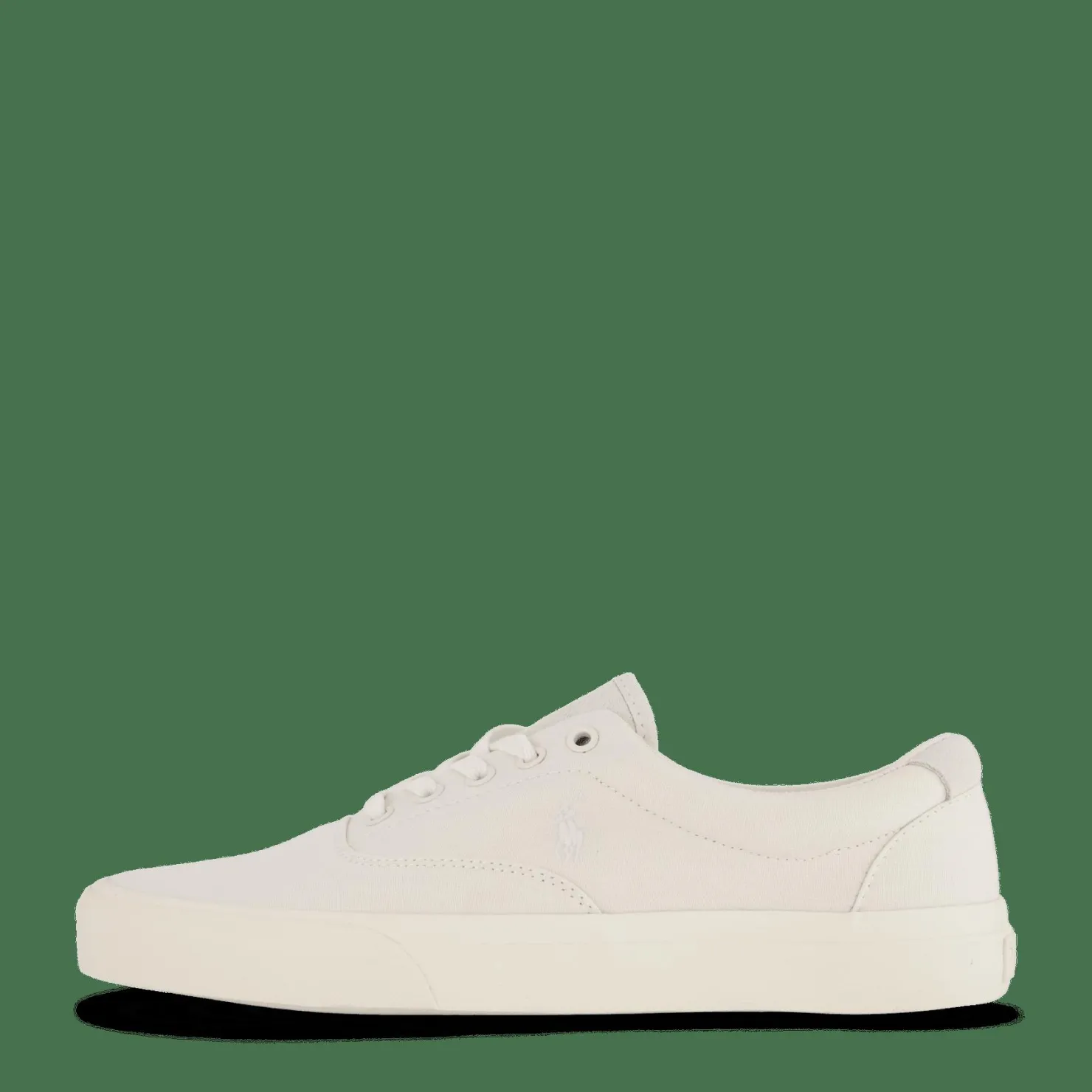 Polo Ralph Lauren Keaton Suede-Trim Canvas Sneaker Prchmt Crm Vit Outlet