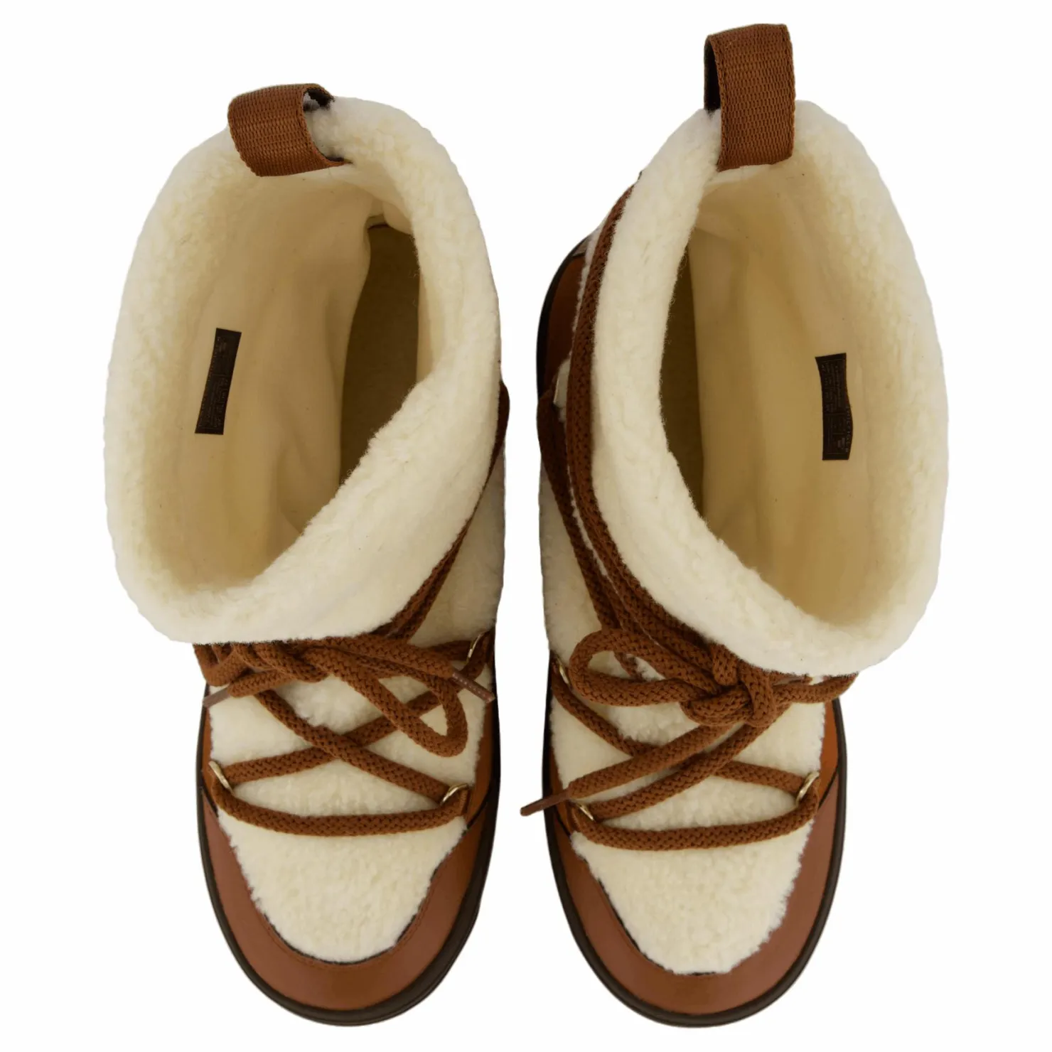 Tommy Hilfiger Lace-up Faux Shearling Snowboo Cognac Brown Brun Best