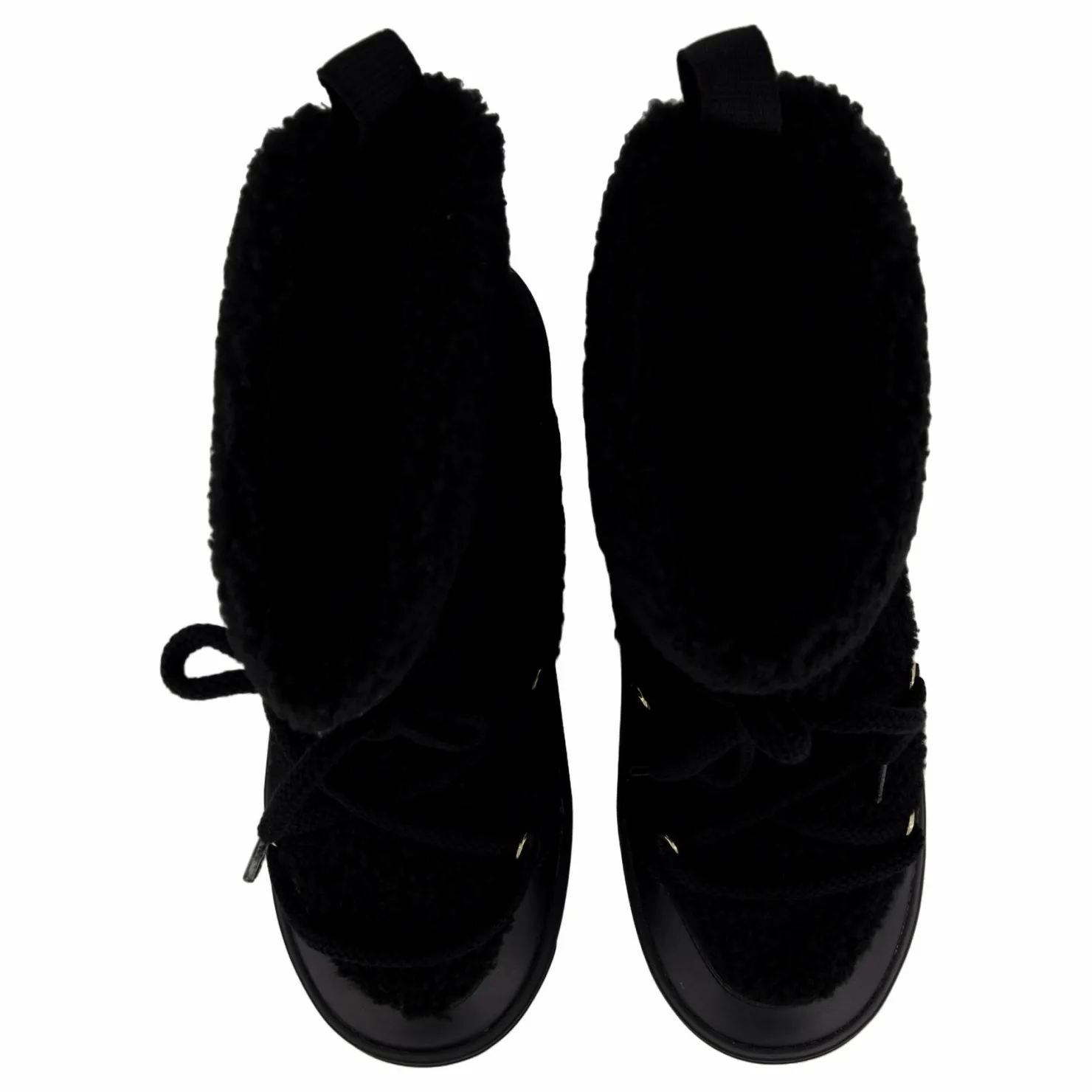 Tommy Hilfiger Lace-up Faux Shearling Snowboo Black Svart Clearance