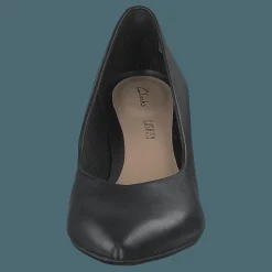 Clarks Laina55 Court Black Leather Svart