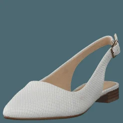 Clarks Laina15 Sling White Snake Vit Hot