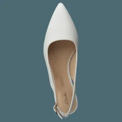 Clarks Laina15 Sling White Snake Vit Hot