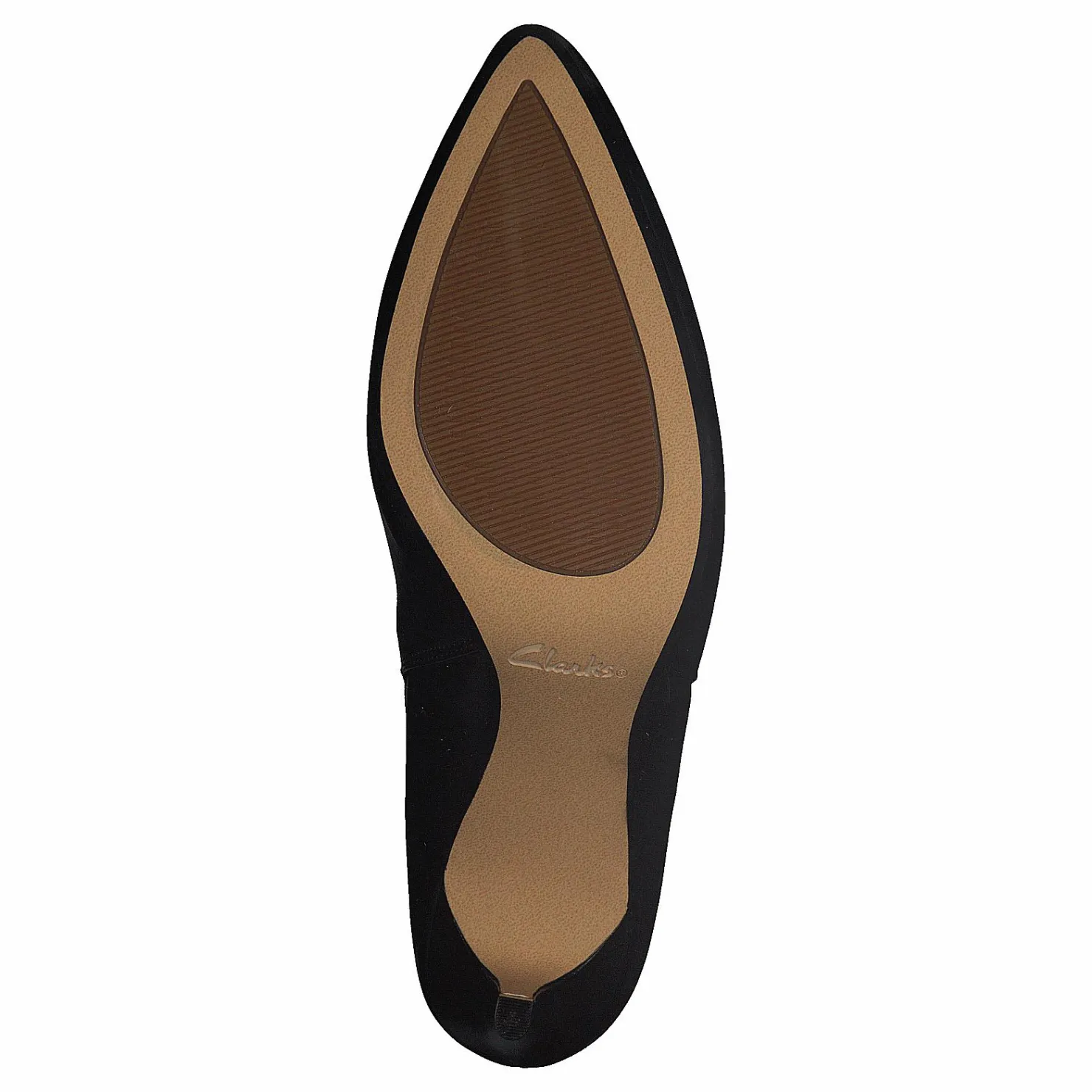 Clarks Laina Violet Black Leather Grå Discount