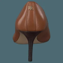 Lauren Ralph Lauren Lanette Leather Pump Deep Saddle Tan Brun Hot