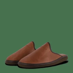 Hush Puppies Leather Slipper Cognac Brun Online