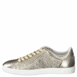 Tod's Leather Sneakers Oro Beige och Brun Hot
