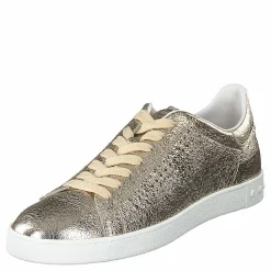 Tod's Leather Sneakers Oro Beige och Brun Hot