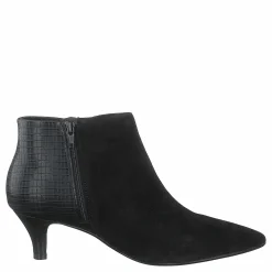 Clarks Linvale Sea Black Suede/croc Synth Combi Svart Outlet