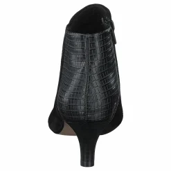 Clarks Linvale Sea Black Suede/croc Synth Combi Svart Outlet