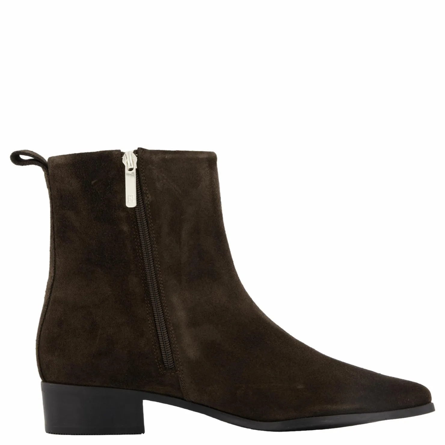 Tommy Hilfiger Low Cowboy Flat Suede Dark Coffee Brun Outlet