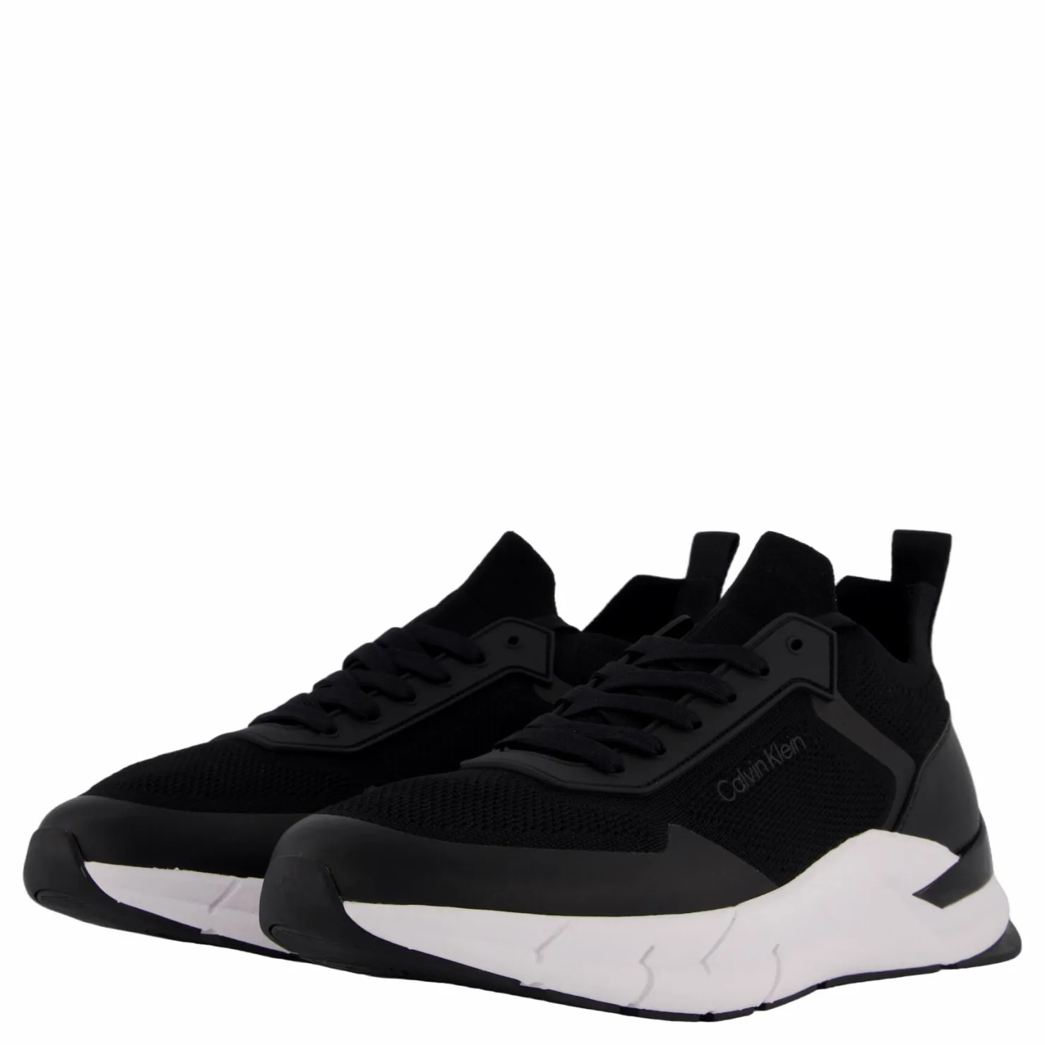Calvin Klein Low Top Lace Up Mix Ck Black Svart Sale