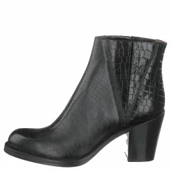 Whyred Luisa High Croco Black Grå New