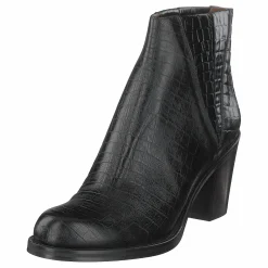 Whyred Luisa High Croco Black Grå New