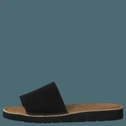 Clarks Originals Lunan Slide Black Leather Svart New