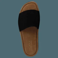 Clarks Originals Lunan Slide Black Leather Svart New